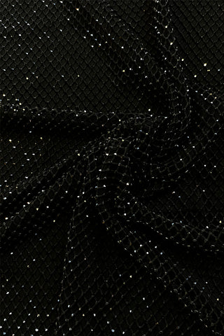 Vestido Diamante Pedrería Negro